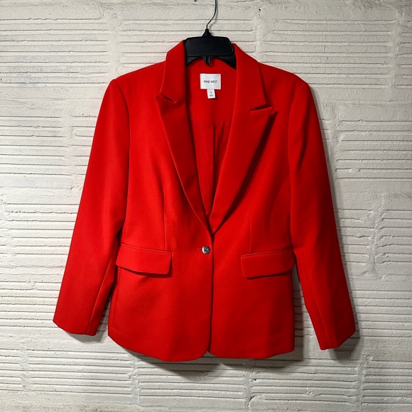 Nine West Jackets & Blazers - Women’s Nine West Red Suit Blazer Size 12 Trendy & Casual
